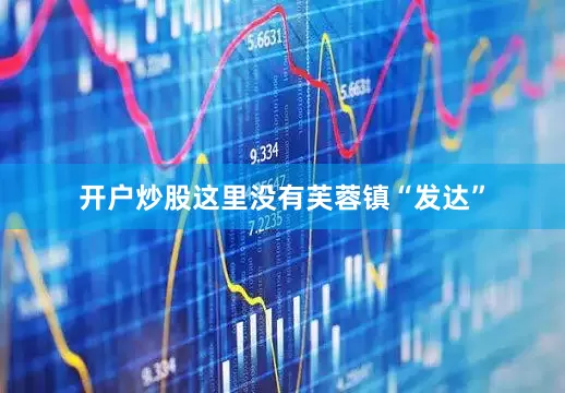 开户炒股这里没有芙蓉镇“发达”